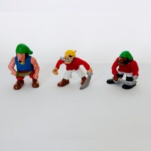 Vintage 1994/95 Fisher Price Great Adventures Pirate Figures Lot Of 3 SEE PICS